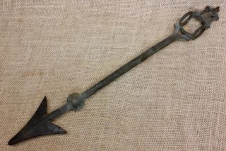 17” Weather vane KRETZER ST LOUIS arrow old vintage BRASS Tail needs repaired 3