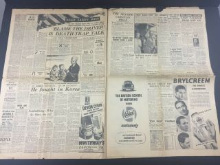 NEWS CHRONICLE Overseas Newspaper Korea Korean WAR STOPS TODAY July 27th 1953 3