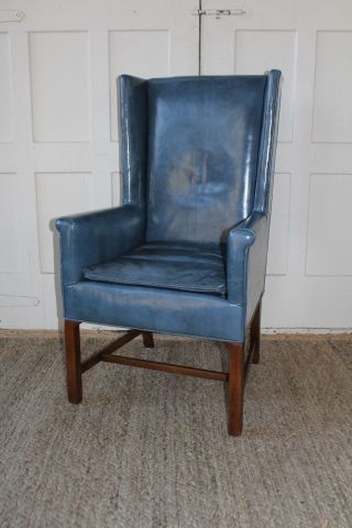 Leather Wing Back Chair Fireside Reading Hickory Chair Company
