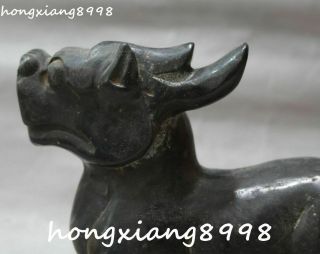 Chinese Hongshan Culture Old Jade kylin Kirin Chi - Lin Kilin Qilin unicorn Statue 2