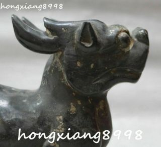 Chinese Hongshan Culture Old Jade kylin Kirin Chi - Lin Kilin Qilin unicorn Statue 8