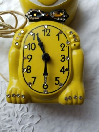 1960s - VINTAGE - KIT CAT KLOCK - KAT CLOCK - YELLOW ELECTRIC - USA 2