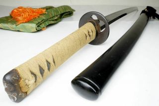 Japanese 71cm L - Wakizashi Sword Rai - Kunimitsu来國光 Antique Samurai Katana Nihonto