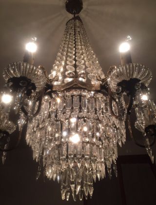 Antique French/italian Empire Crystal Chandelier