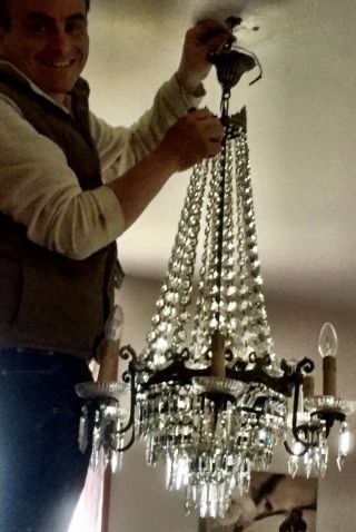 Antique French/Italian Empire crystal Chandelier 3