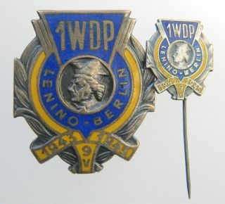 WW2 1WDP Lenino Berlin 1943 - 1945 badge and miniature Kosciuszko Poland WWII 2