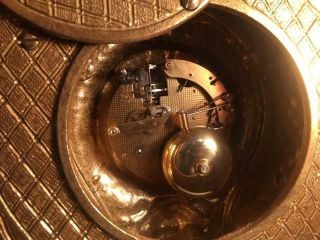 Vintage Italian Imperial Brass Mantel Clock w/Pair Candelabras 11