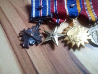 Vintage Korean War USAF Fighter Pilot Miniature Service Pin Awards Medal Bar 3