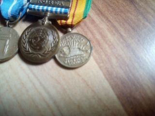 Vintage Korean War USAF Fighter Pilot Miniature Service Pin Awards Medal Bar 9