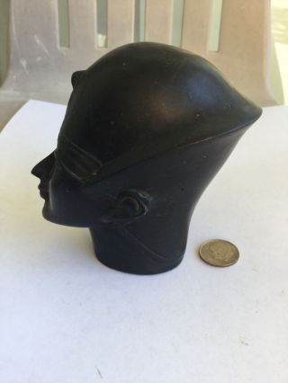 Vintage Unique Ancient Egyptian King Pharaoh Black Basalt Bust Handmade In Egypt 4