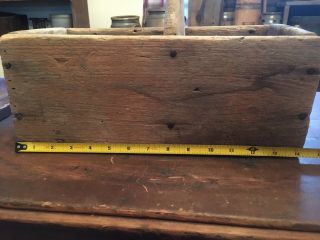 Antique Primitive Handled Box Ferrier Tote Nail Carrier? 11