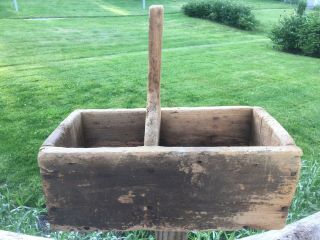 Antique Primitive Handled Box Ferrier Tote Nail Carrier?