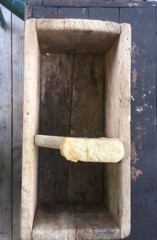 Antique Primitive Handled Box Ferrier Tote Nail Carrier? 7