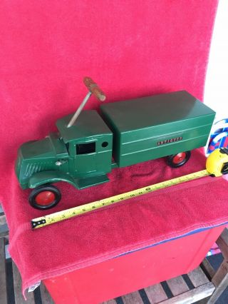 Antique Vintage Ride On Toy Delivery Truck & Battery Headlight Keystone Structo?