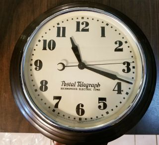 Hammond B - 3 Bichronous Postal Telegraph Wall Clock