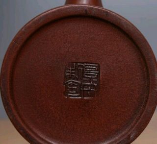 Antique Chinese Handmade Yixing Zisha Purple Sand Teapot Gu Jingzhou Marked 10