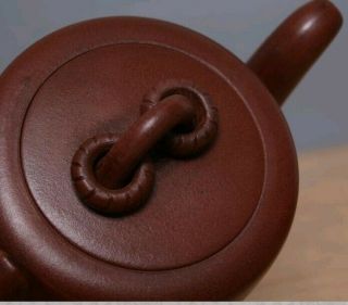 Antique Chinese Handmade Yixing Zisha Purple Sand Teapot Gu Jingzhou Marked 8