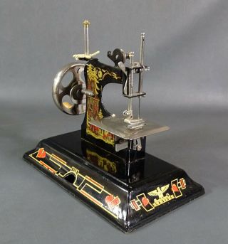 1920 Antique German Casige Child ' s Sewing Machine Tin Toy Hansel Gretel Graphics 5