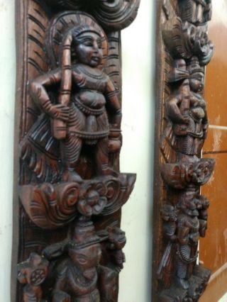 Hindu God Vishnu Avatar Dashavatar Wall Vertical Panel Pair panel Statue Decor 9