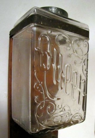 Antique Queen Glass Body Wall Mount Coffee Grinder Mill Hopper Brighton 4