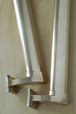 Pair Vintage Pull Door Handles Art Deco Brass Fully Antique Pub 13,  