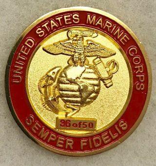 US MARINE CORPS Medal Of Honor Challenge Coin LT.  GEORGE H.  O’BRIEN JR.  Numbered 4