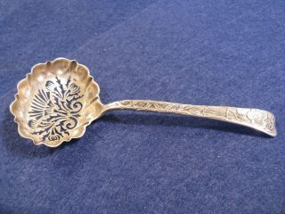 " Lap Over Edge " By Tiffany.  Sterling Silver Sugar Sifter.  Marks For 1890 - 91