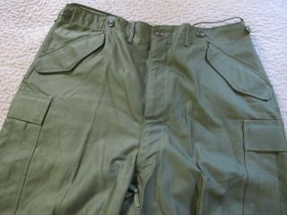 BARELY Vintage 1952 Korean War US Army Field Trousers Pants M - 1951; LARGE 2
