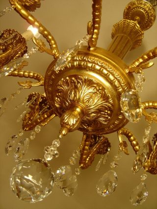 dangerous dragon crystal chandelier old gold ceiling lamp 8 light Lustre 4