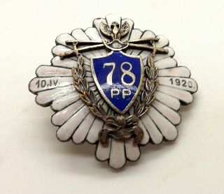 Poland Polish Wwi 78 Pulk Piechoty 10.  Iv.  1920 Officer Medal