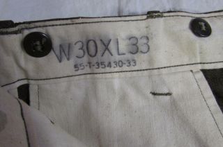 Vtg 1950 Dated Korean War Era 1945 Pattern Button Fly Wool Pants Measure 30x28.  5 5