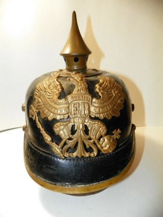 Prussian Enlisted Pickelhaube Model 1895 In Uncleaned