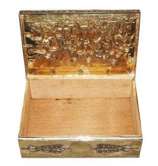 German Hanau 800 Silver Repousse Box w.  Napoleonic Motifs Johann S Kurz Co.  (Rox) 9