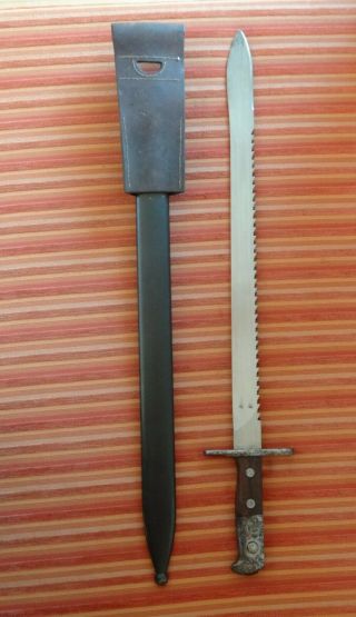 M1914 Swiss Army Sawback Pioneer Bayonet Scabbard,  Elsener Schwyz 646490
