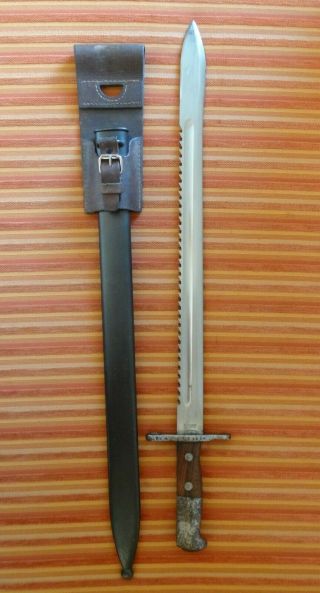 M1914 Swiss Army SAWBACK Pioneer Bayonet Scabbard,  Elsener Schwyz 646490 5