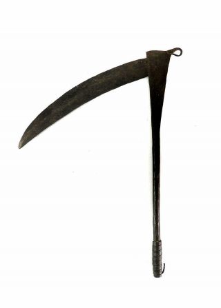 Scythe Currency Forged Iron Nigeria African Art Was $95.  00
