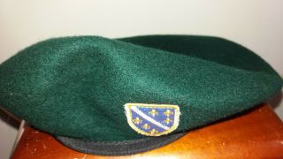 Green Beret Army Of Bosnia Army Rbih - Lilies Uniform Cap