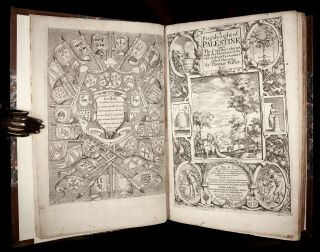 1650 Fuller Pisgah - Sight Of Palestine Holy Land Israel Bible Judaica Plates Maps