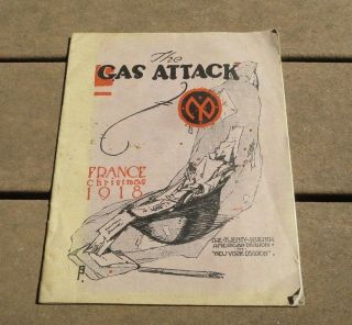 Ww1 Us Army 27th Infantry Division Gas Attack Unit History Book