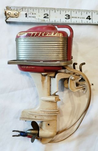 Vintage Mercury Mark 55 E Thunderbolt Four Toy Mini Outboard Boat Motor 2