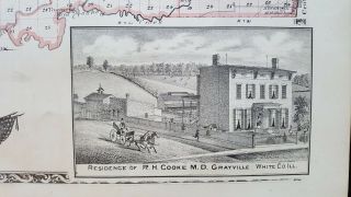 Antique Map - CLINTON County Illinois - Warner & Beers/Union Atlas Co.  1876 3