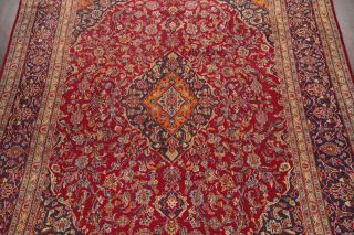 VINTAGE Traditional RED Floral PERSIAN Oriental Area Rug Hand - Knotted Wool 9x13 3