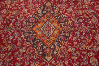 VINTAGE Traditional RED Floral PERSIAN Oriental Area Rug Hand - Knotted Wool 9x13 4