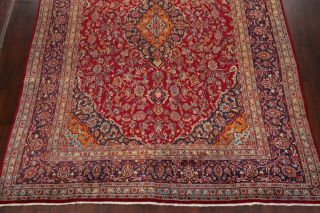 VINTAGE Traditional RED Floral PERSIAN Oriental Area Rug Hand - Knotted Wool 9x13 5