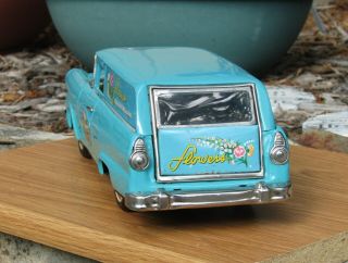 VINTAGE TIN FRICTION BANDAI 1956 FORD SEDAN DELIVERY (12 inch - 30 cm) 3