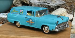 VINTAGE TIN FRICTION BANDAI 1956 FORD SEDAN DELIVERY (12 inch - 30 cm) 5