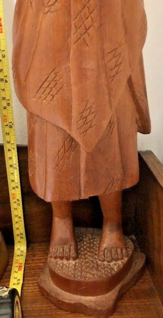 Collectable Very Rare Wooden Large African Hand Carved Nigeria Statues 10