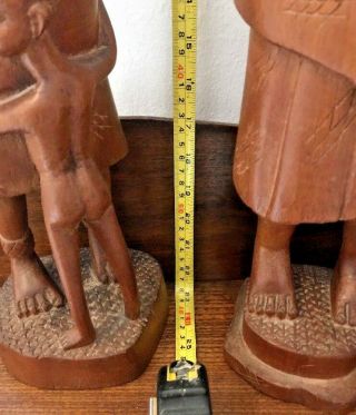 Collectable Very Rare Wooden Large African Hand Carved Nigeria Statues 4