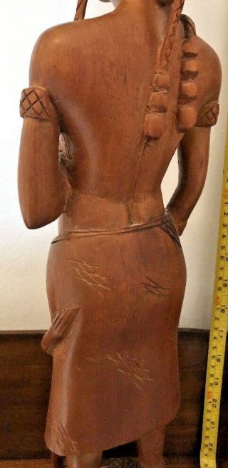 Collectable Very Rare Wooden Large African Hand Carved Nigeria Statues 6