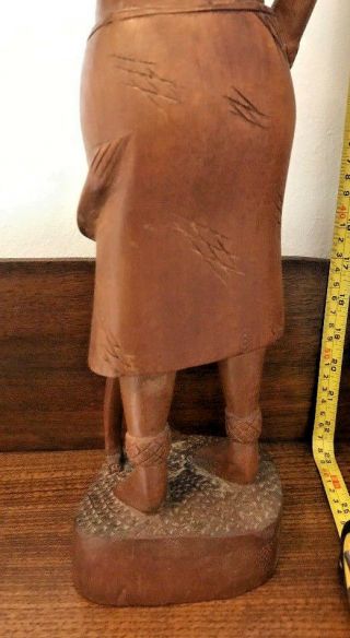 Collectable Very Rare Wooden Large African Hand Carved Nigeria Statues 7